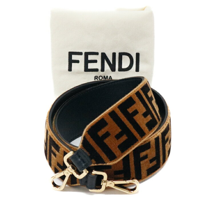 FENDI ミニ ショルダーストラップ ベロア ズッカ柄 バッグ