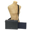 【SAランク】 クリスチャン ディオール Christian Dior ランゴ 30 CDダイヤモンド キャンバス (PVC / レザー) 1ADPO032CDP ショルダーバッグ クロスボディ 斜め掛け 肩掛け メンズ ブラック / グレー 正規品 極美品 中古 mbi16001(4)