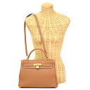 【ABランク】 エルメス HERMES ケリー32 内縫い トリヨンクレマンス (レザー) GD金具 □E刻印 2001年 ハンドバッグ 手提げかばん トップハ...