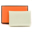 【Nランク】 エルメス HERMES カルヴィ デュオ ヴェルソ シェーブル (レザー) SV金具 バイカラー B刻印 2023年 カードケース 二つ折り財布 レディース ヴェールフィズ (ライトグリーン) / ミント (グリーン) 正規品 未使用 展示品 中古 mbj26025(4)