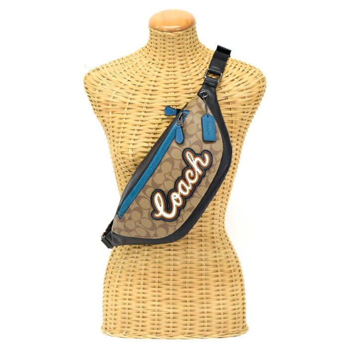 【ABランク】 コーチ COACH ワーレン ベルト バッグ シグネチャー キャンバス PVC / リファインドカー..