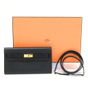 【ABランク】 エルメス HERMES ケリーウォレット ロング トゥーゴー タッチ エプソン / アリゲーター (レザー) エキゾチックレザー GD金具 B刻...