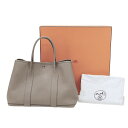 【Bランク】 エルメス HERMES ガーデンパーティ MM カントリー (レザー) SV金具 C刻印 2018年 ハンドバッグ 手提げかばん トート バッグ ...