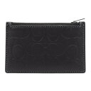 【ABランク】 コーチ COACH ジップ カード ケース・シグネチャー レザー シグネチャー ソフト ポリッシュド ペブル レザー / ソフト ポリッシュド ...