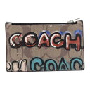 【SAランク】 コーチ COACH COACH X MINT + SERF ジップ カード ケース・シグネチャー キャンバス コーテッド キャンバス / リファ...