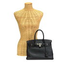 【Bランク】 エルメス HERMES バーキン 30 トゴ (レザー) SV金具 □K刻印 (2007年) ハンドバッグ 手提げかばん ビジネスバッグ ノワール...