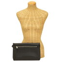 【Aランク】 ダンヒル dunhill 1893 ハーネス ジップポーチ ぺブルレザー DU23R3103GN クラッチバッグ セカンドバッグ メンズ ブラック 正規品 美品 中古 mbn06001