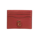 【ABランク】 コーチ COACH カード ケース ウィズ アップル リファインド カーフ レザー 869 カードケース カードホルダー レディース ルビー /...