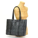 【ABランク】 コーチ COACH ハドソン ダブル ハンドル トート シグネチャー キャンバス コーテッド キャンバス / ナチュラル ペブル レザー CB849 トートバッグ ビジネスバッグ 2WAYバッグ メンズ レディース チャコール (グレー) / ブラック 正規品 中古 mbq03009