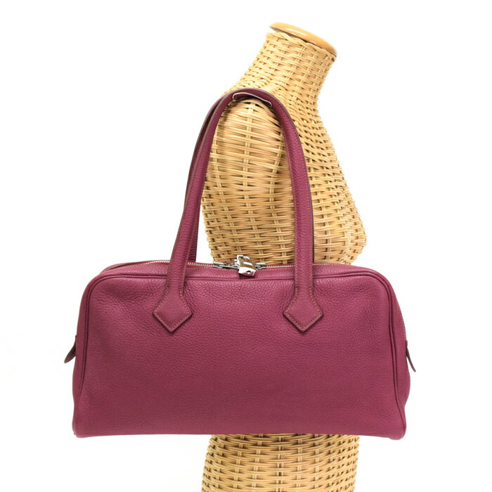 【ABランク】 エルメス HERMES ヴィクトリア エラン 38 トリヨンクレマンス (レザー) SV金具 □O刻印 (2..