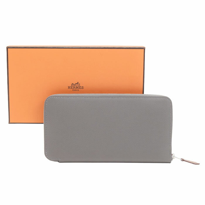 Rakuten - 【Sランク】 エルメス HERMES アザップロング シルクイン エバーカラー (レザー) SV金具 W刻印 (2024年) 長財布 ラウンドファスナー ロングウォレット レディース メンズ グリメイヤー (グレージュ) 正規品 新品同様 中古 mbv16013