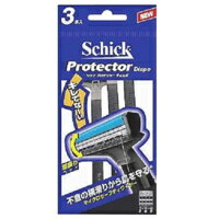 シック Tディスポ 3本入り カミソリ Schick 男性 プロテクター ディスポ 首振りヘッド 2枚刃 ワイヤー付