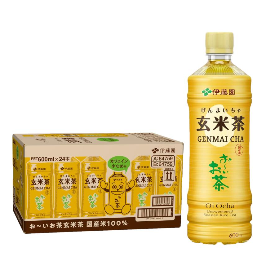 楽天POWER STATION伊藤園 【玄米茶】おーいお茶 600ml×24本入り 賞味期限 2024年10月末 国産米 玄米 食品ロス 通販 日本もったいない食品センター エコイート お茶 飲料 ペットボトル