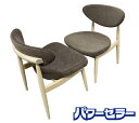 柏木工 ダイニングチェア2脚セット 0611A オーク材 木製椅子 天然木 ファブリック カフェ 中古家具 店頭引取歓迎 R9383