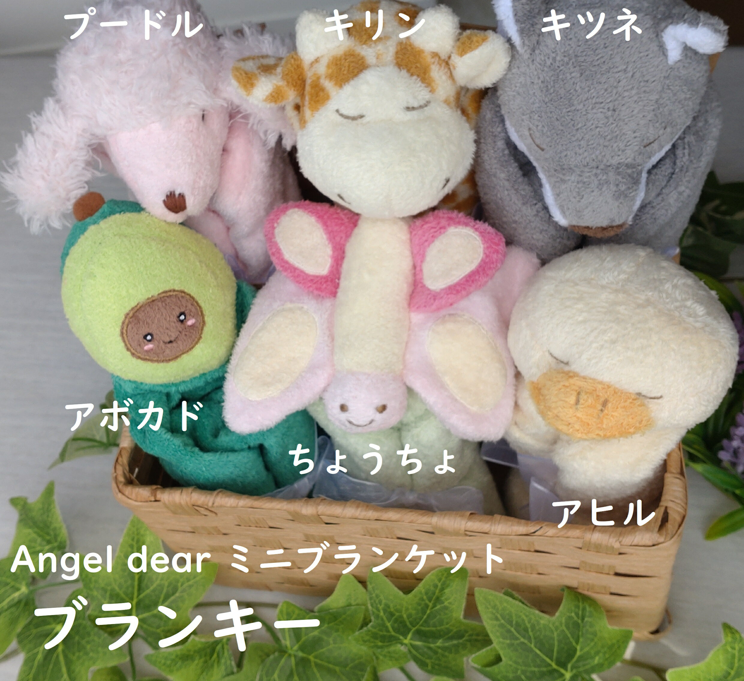 エンジェルディア ブランキ―(アボカド )うさぎ とら トラ 虎 寅年生まれ ライオン クマ クマ ぷードル (名入れ380円)ブランキー 男の子 女の子 Angel Dear Blankie 送料無料メール便 名入れギフト 新生児 赤ちゃん 名入れ 男の子 女の子 出産祝い おしゃれ のし