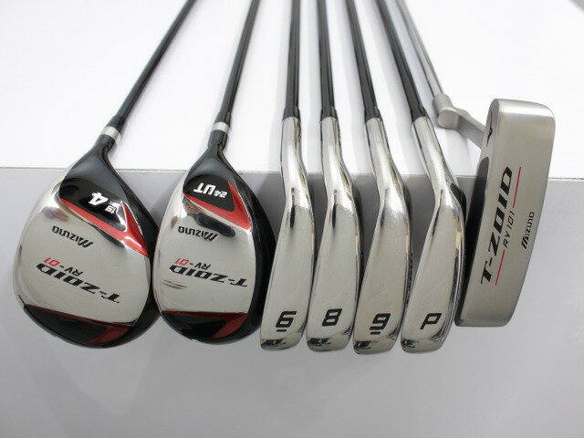 【中古】USED 中古[3279] ミズノ Tゾイド RV-01 7本セット オリジナルカーボン（R） ※番手抜けあり