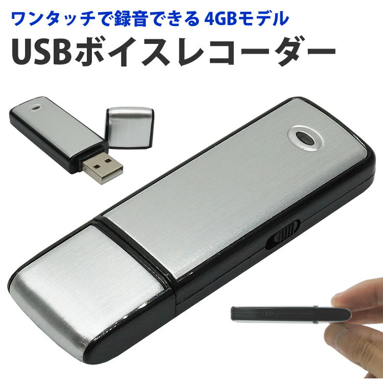 USBボイスレコーダー 4GB　小型 ワン