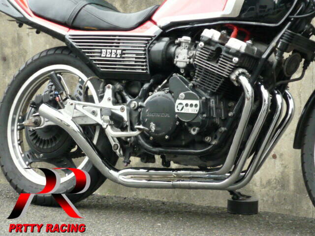 HONDA CBX400F 分割式 50.8π PRETTY ガニマタエンデュランス管 マフラー メッキ (イノガニ)