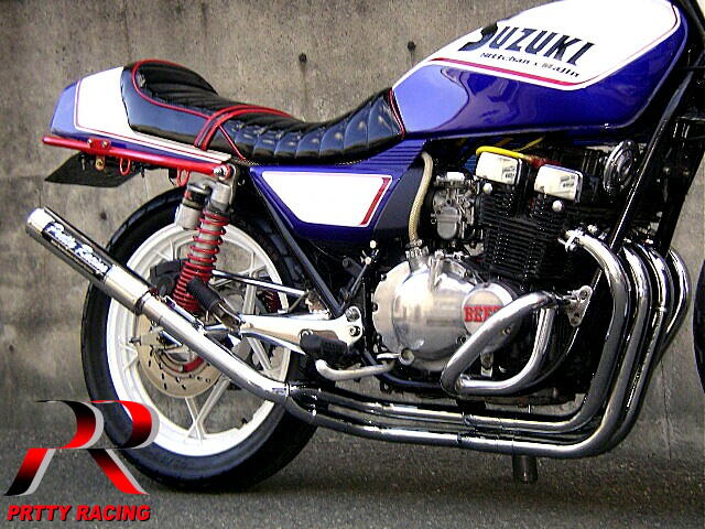 251 cc 〜400 cc  - SUZUKI GSX400FS 分割式 42.7π (改タイプ2) PRETTY管 マフラー