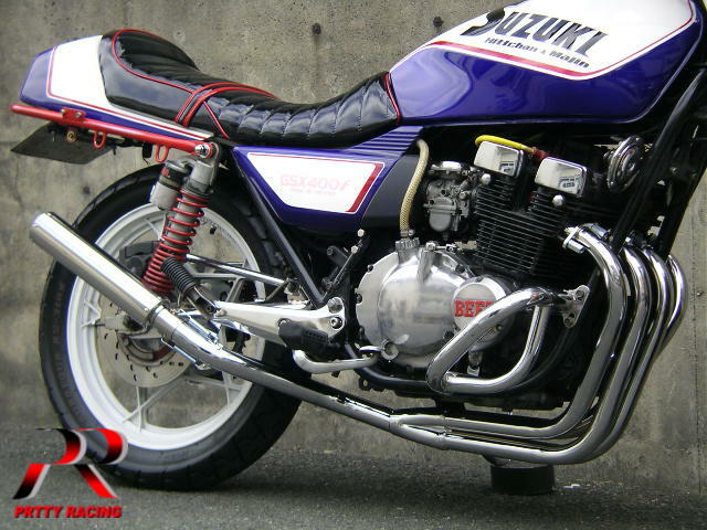 251 cc 〜400 cc  - SUZUKI GSX400FS 4-1管 ALサイレンサー2 50.8π メッキ マフラー