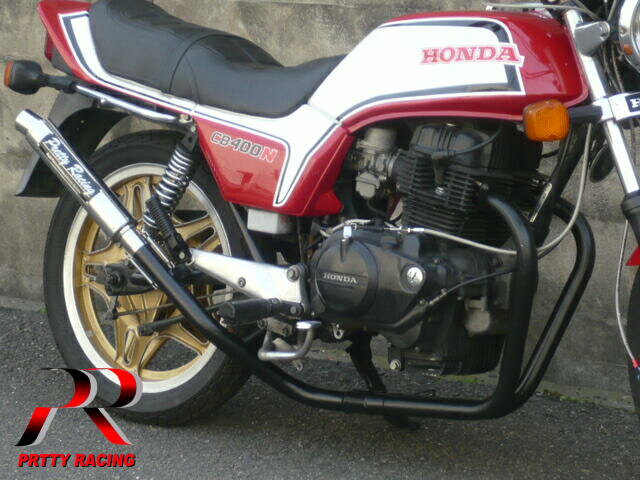 HONDA CB250N CB400N ホーク3 極 UPタイプ マフラー 42.7π タイプ1 ブラック