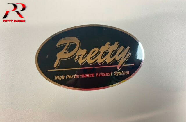 樂天商城 - オリジナル ロゴステッカー PRETTY 楕円 (6cm×10cm) 1