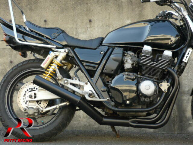 YAMAHA XJR400 4HM ショート管 70π 新品 マフラー ブラック