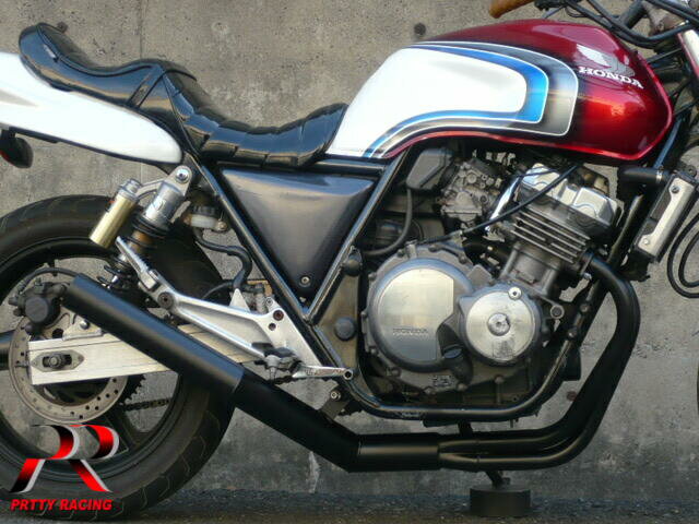 HONDA CB400SF NC31 ショート管 70π 新品 マフラー ブラック 2
