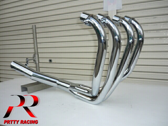 PRETTYRACING SPIDER KAWASAKI Z1/Z2 ショート管 70π 新品 マフラー メッキ z1/z2/mk2
