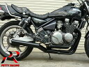 PRETTYRACING SPIDER KAWASAKI ゼファー400/Χ Z2タイプ ショート管 70π 新品 マフラー 黒 フランジ無