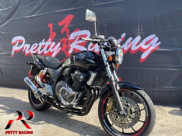 HONDA CB400SF REVO NC42 分割式 42.7π (極タイプ2) 黒 PRETTY管 マフラー