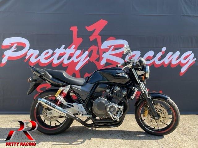 樂天商城 - HONDA CB400SF REVO NC42 分割式 42.7π (極タイプ3) 黒 PRETTY管 マフラー