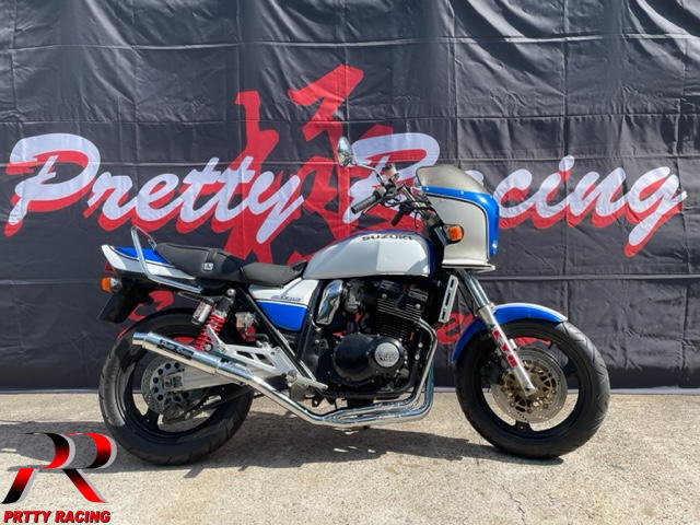 樂天商城 - SUZUKI GSX400 インパルス GK7CA 分割式 42.7π (極タイプ1) 黒 PRETTY管 マフラー