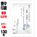 喪中はがき 印刷 郵便はがき 官製はがき カラー印刷 130枚 喪中 印刷(胡蝶蘭切手込) 喪中ハガキ 喪中葉書 喪中印刷 喪中はがき印刷 喪中ハガキ印刷 喪中葉書印刷