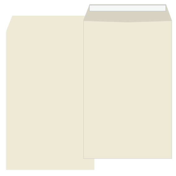 角2封筒 テープ付 100枚 ミエナイカラー グレー【名入れ印刷なしの無地封筒です】