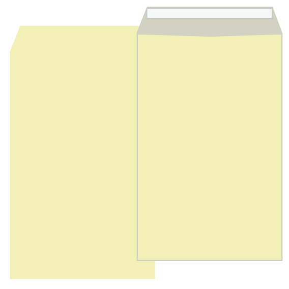 Rakuten - 角2封筒 テープ付 500枚 ミエナイカラー クリーム【名入れ印刷なしの無地封筒です】