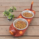 赤猫 餌入れ フードボール キャットフード トレー 2P 2連 ダブル エサ入れ 水入れ ペット 猫 ネコ 猫用 犬 犬用 えさ皿 ペット用食器 猫用食器 犬用...
