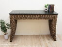 チーク&ウォーターヒヤシンス コンソールテーブル 幅120cm×奥行35cm×高さ75cm 送料無料 リゾート家具 アジアン家具 勉強机 デスク コーヒーテーブ...