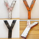 スチール製 アルファベット オブジェ『Y』高さ30cm インテリア ドラム缶再生 切り文字 イニシャル ブリキ 店舗看板 アンティーク風 アイアンレター Iro...