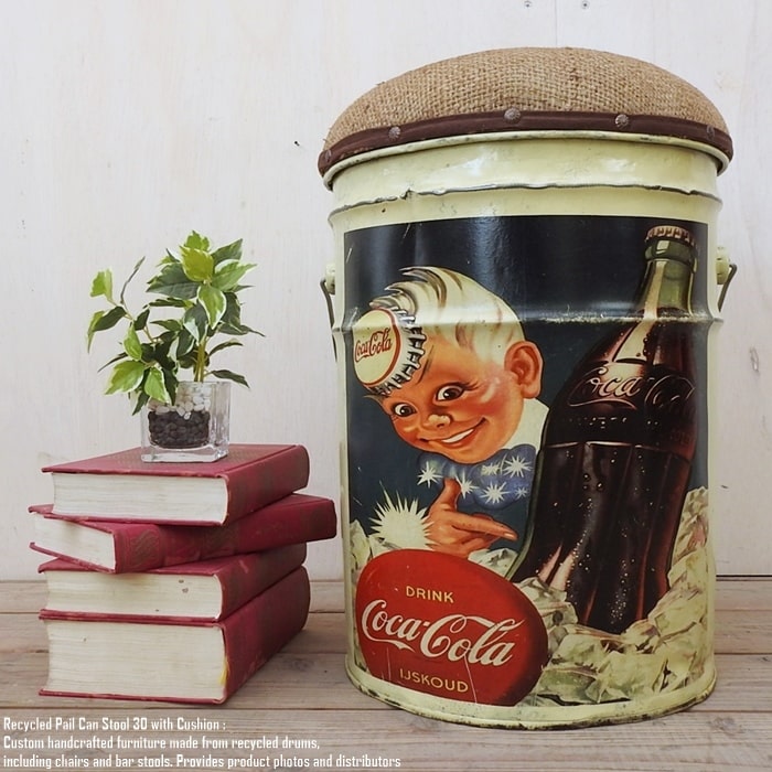 コカコーラ 缶 スツール 特大 37cm インテリア アンティーク ビンテージ 楽天市場】コカコーラ 缶(スツール|イス・チェア