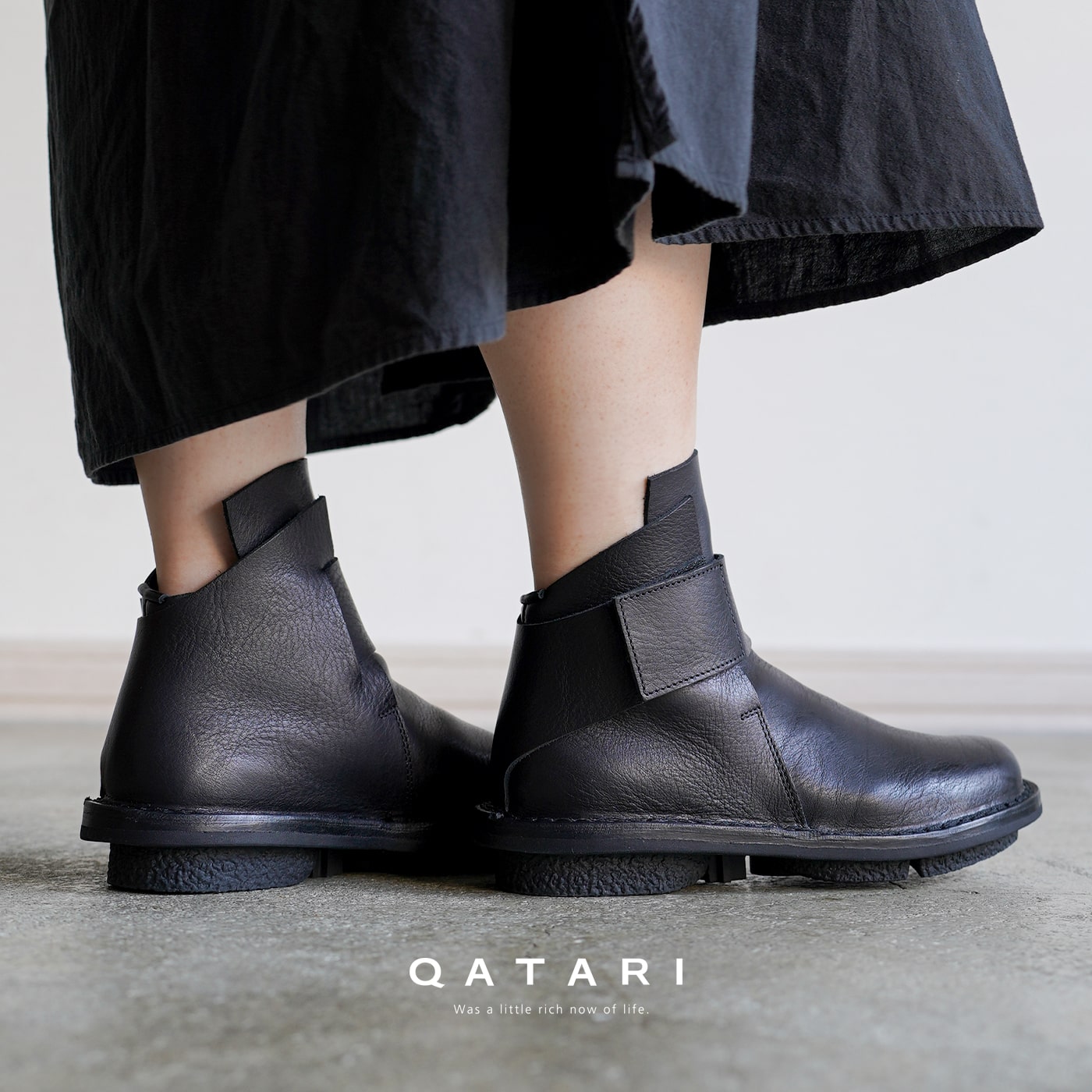 トリッペン ベルクロ ショート ブーツ ベース ブラックtrippen velcro short boots BASE-WAW BLK-BK