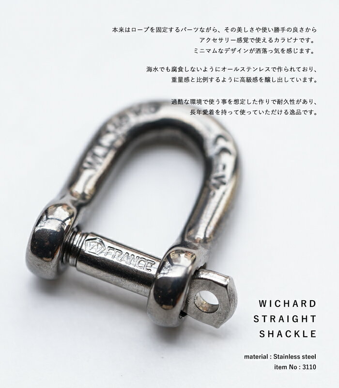 ウィチャード ストレート シャックル カラビナwichard straight shackle slv 3110