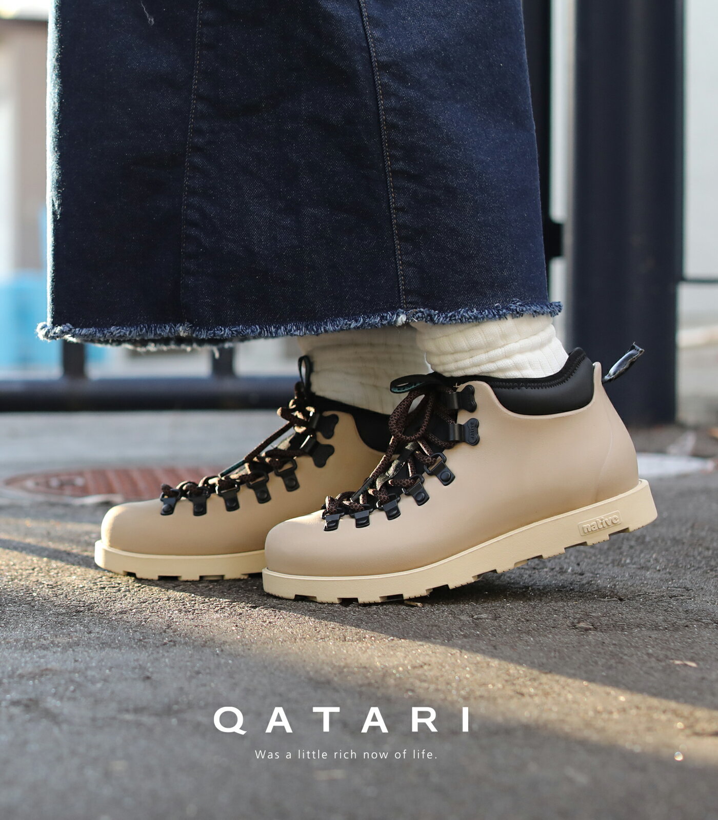 �ͥ��ƥ��� �ե��åĥ���� ���ƥ��饤�� �֥롼�� �ե�å������� native FITZSIMMONS CITYLITE BLOOM FLAX TAN 31...