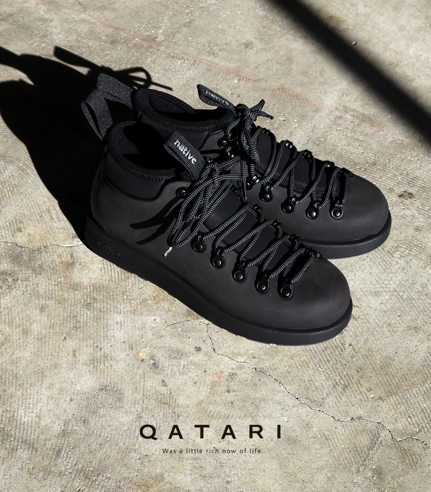 �ͥ��ƥ��� �ե��åĥ���� �٥���㡼 ���ե����֥�å� native FITZSIMMONS VENTURE BLOOM JIFFY BLACK F0000...