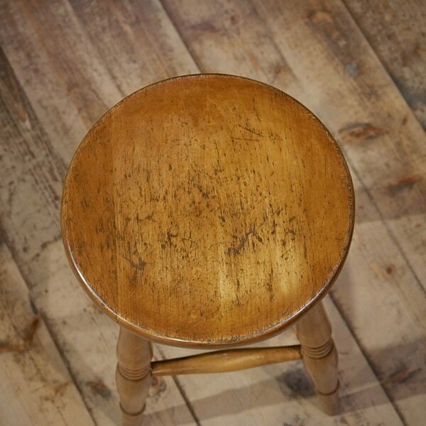 英国イギリスアンティーク家具 スツール カウンター椅子 カフェ ビーチ材 B487 [2]