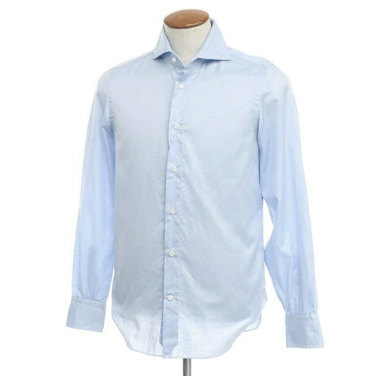 【中古】リングヂャケット RING JACKET コットン ワイドカラー ドレスシャツ ライトブルー【サイズ39】【BLU】【S/S/A/W】【状態ランクC】【メンズ】【10601-955633】