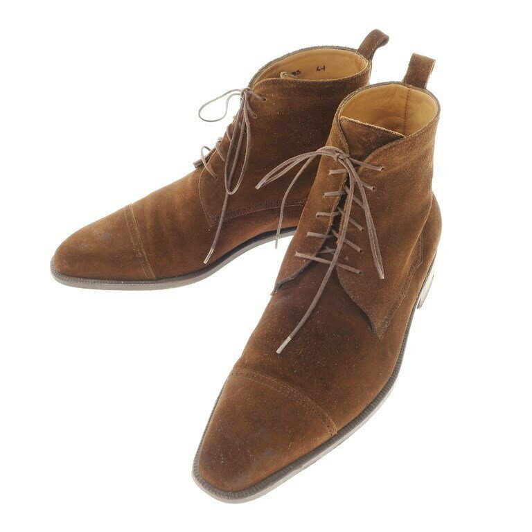 【中古】ストールマンテラッシ SUTOR MANTELLASSI スエード レザー ストレートチップ レースアップ ブーツ ブラウン【サイズ41】【BRW】【S/S/A/W】【状態ランクC】【メンズ】【11103-955557】[2206DPD]