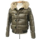 【中古】モンクレール MONCLER BULGARIE ブルガリ ナイロン ダウンブルゾン オリーブ ...