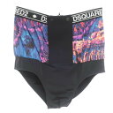 【新品】ディースクエアード DSQUARED2 ナイロン レイヤードパンツ ブラック×ピンクパープル系【BLK】【S/S/A/W】【状態ランクN】【メンズ】【19999-955372】[EPD]