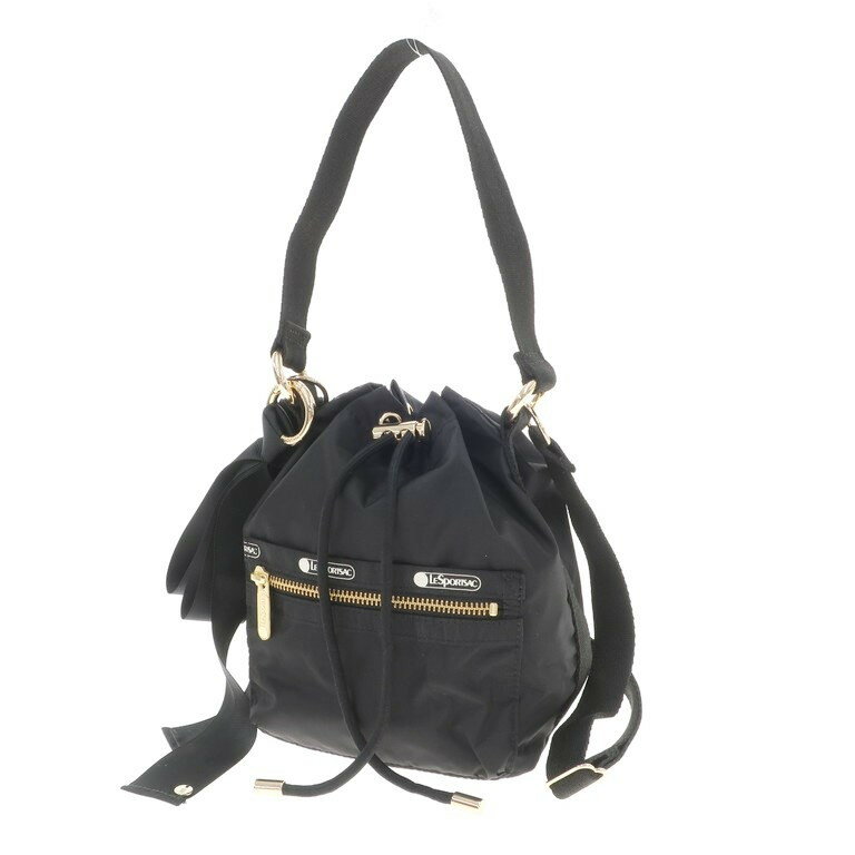 【中古】ランバン オン ブルー LANVIN en Bleu LESPORTSACコラボ ナイロン 2way ショルダーバッグ ブラック【W16.5×H22.5×D11.5】【BLK】【S/S/A/W】【状態ランクB】【レディース】【91302-955276】のサムネイル